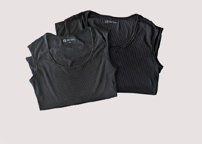 Folded Ellie Lane ribbed tank tops